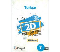 7.Sınıf Türkçe 2D Ders Defteri Ev Çalışmaları Pergel Yayınları