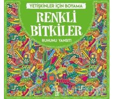 Renkli Bitkiler - Yetişkinler İçin Boyama - Gizem Ulaş - Dokuz Yayınları