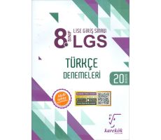 8.Sınıf LGS Türkçe 20 Deneme Karekök Yayınları