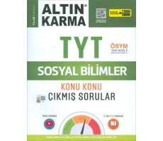 Altın Karma TYT Sosyal Bilimler Konu Konu Çıkmış Sorular (Kolay-Orta-Zor)