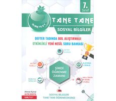 7.Sınıf Yeşil Defter Tadında Tane Tane Sosyal Bilgiler Nartest Yayınları