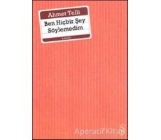 Ben Hiçbir Şey Söylemedim - Ahmet Telli - Everest Yayınları