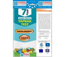 7. Sınıf Sosyal Bilgiler Konu Özetli Yaprak Test - Kolektif - Evrensel İletişim Yayınları