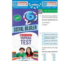 6. Sınıf Sosyal Bilgiler Video Çözümlü Yaprak Test - Kolektif - Evrensel İletişim Yayınları