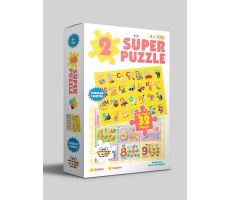 2 Süper Puzzle Alfabe - Kolektif - 0-6 Yaş Yayınları