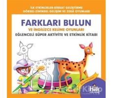 Farkları Bulun ve İngilizce Kelime Oyunları - Eğlenceli Süper Aktivite ve Etkinlik Kitabı