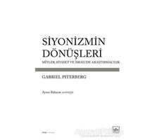 Siyonizmin Dönüşleri - Gabriel Piterberg - İthaki Yayınları