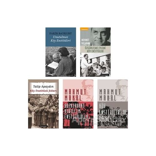 Köy Enstitüleri Seti (5 Kitap Takım) - Fakir Baykurt - Literatür Yayıncılık