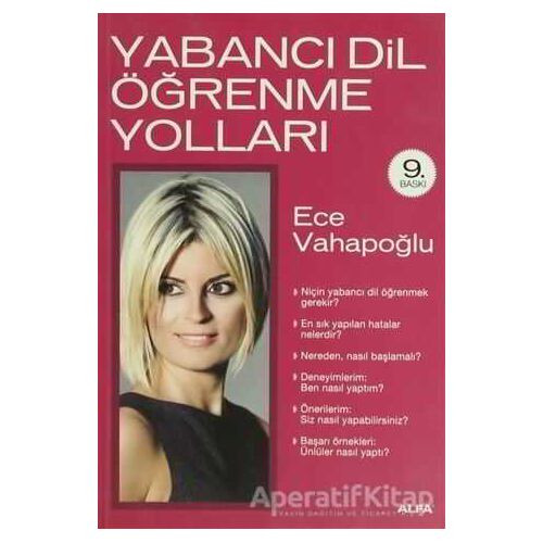 Yabancı Dil Öğrenme Yolları - Ece Vahapoğlu - Alfa Yayınları