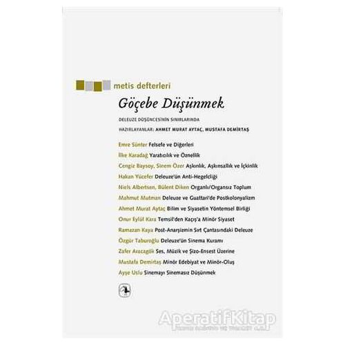 Göçebe Düşünmek - Kolektif - Metis Yayınları