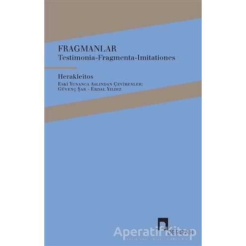 Fragmanlar - Herakleitos - Dergah Yayınları
