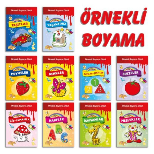 Örnekli Boyama Dizisi 10 Kitap Set - Parıltı Yayınları