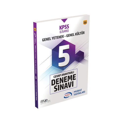 KPSS Lisans 5 Cevap Anahtarlı Deneme Sınavı Murat Yayınları