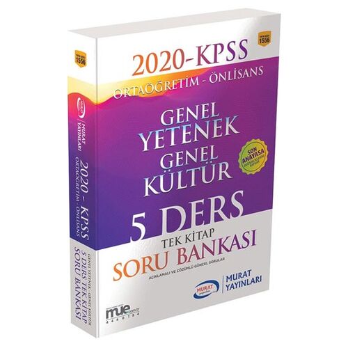 Murat 2020 KPSS Ortaöğretim Önlisans Tek Kitap Soru Bankası