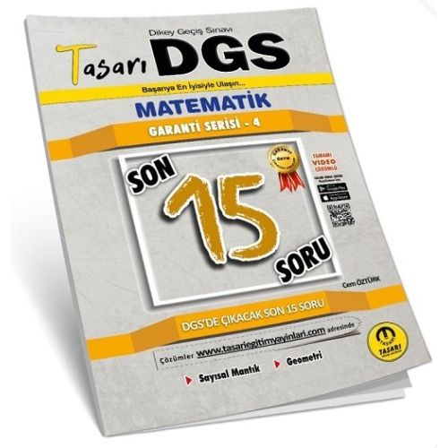 Tasarı DGS Matematik Çıkacak Son 15 Soru Kitapçığı