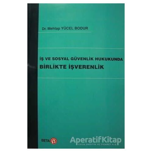 İş ve Sosyal Güvenlik Hukukunda Birlikte İşverenlik - Mehtap Yücel Bodur - Beta Yayınevi