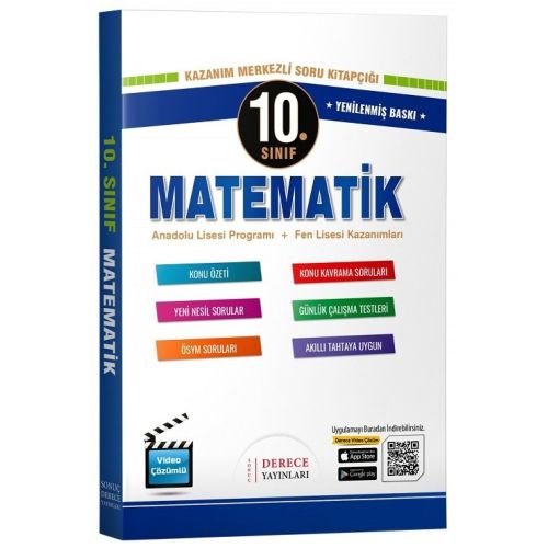 Derece 10. Sınıf Matematik Kazanım Merkezli Soru Kitapçığı Modüler Set