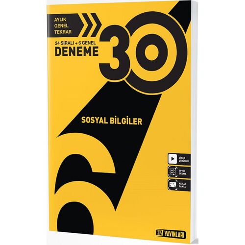 Hız Yayınları 6. Sınıf Sosyal Bilgiler 30 Deneme