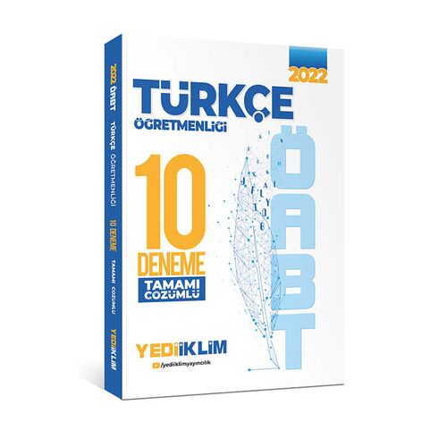 Yediiklim 2022 ÖABT Türkçe Öğretmenliği Tamamı Çözümlü 10 Deneme