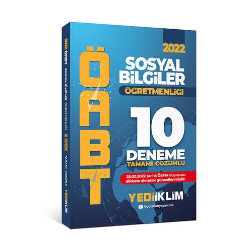 Yediiklim 2022 ÖABT Sosyal Bilgiler Öğretmenliği Tamamı Çözümlü 10 Deneme