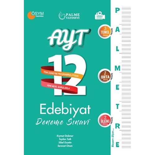 Palme AYT Edebiyat Palmetre 12 Deneme Sınavı Video Çözümlü