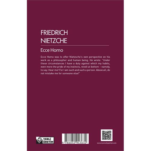 Ecce Homo - Friedrich Nıetzsche - (İngilizce) Maviçatı Yayınları