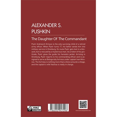 The Daughter of The Commandant - Alexander Sergeyevich Pushkin - (İngilizce) Maviçatı Yayınları