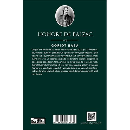 Goriot Baba - Honore De Balzac - Maviçatı (Dünya Klasikleri)