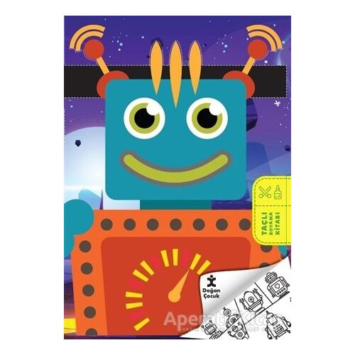 Robot Evreni - Taçlı Boyama Kitabı - Kolektif - Doğan Çocuk