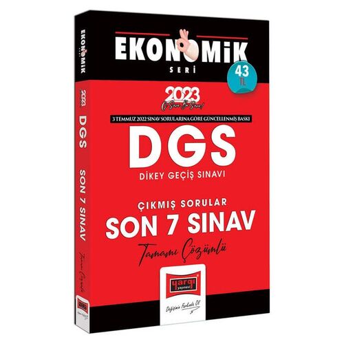 Yargı 2023 DGS Ekonomik Seri Tamamı Çözümlü Son 7 Yıl Çıkmış Sınav Soruları