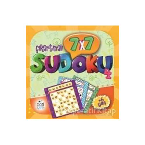 7x7 Çıkartmalı Sudoku - 4 (Çıkartmalı) - Kolektif - Pötikare Yayıncılık
