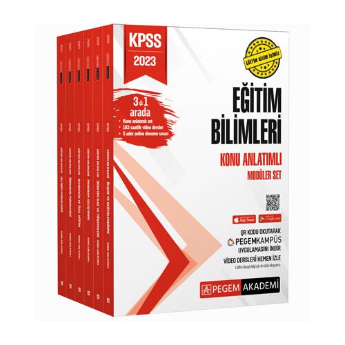 Pegem Akademi 2023 KPSS Eğitim Bilimleri Konu Anlatımlı Modüler Set - 6 Kitap + En Güncel Video