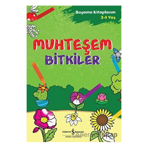 Muhteşem Bitkiler - Boyama Kitaplarım 3 - 4 Yaş - Ahu Ayan - İş Bankası Kültür Yayınları