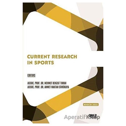 Current Research in Sports - March 2022 - Kolektif - Gece Kitaplığı