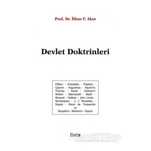 Devlet Doktrinleri - İlhan F. Akın - Beta Yayınevi