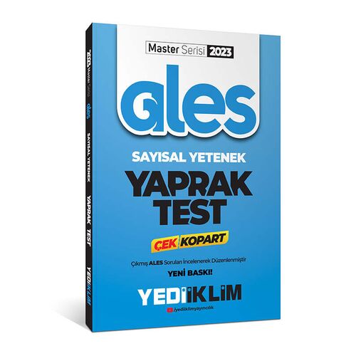 Yediiklim 2023 Master Serisi Ales Sayısal Yetenek Çek Kopart Yaprak Test