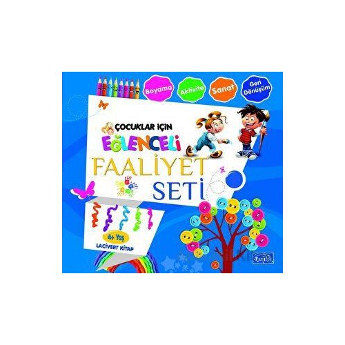 Eğlenceli Faaliyet Seti Lacivert Kitap – 4 Yaş Üzeri - Kolektif - Parıltı Yayınları