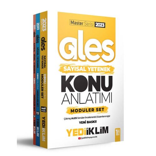 Yediiklim 2023 Master Serisi Ales Konu Anlatımlı Modüler Set (3 Kitap)