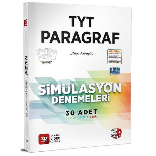 Çözüm 3D 2023 TYT Paragraf Similasyon Denemesi