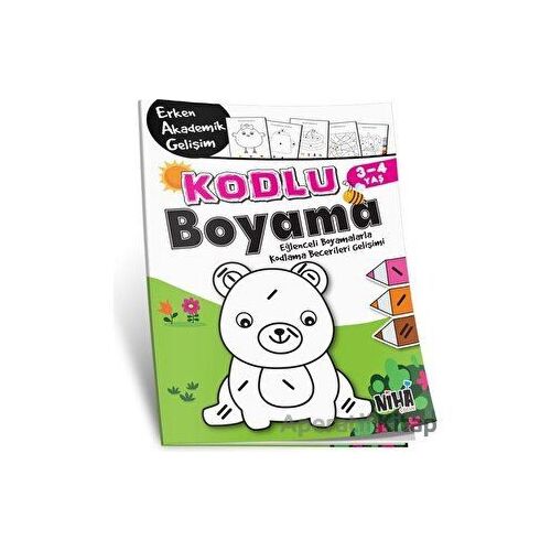 Kodlu Boyama 3-4 Yaş - Kolektif - Niha Çocuk