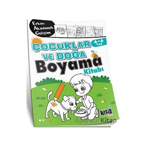 EAG Çocuklar ve Doğa Boyama Kitabı 4-6 Yaş - Kolektif - Niha Çocuk