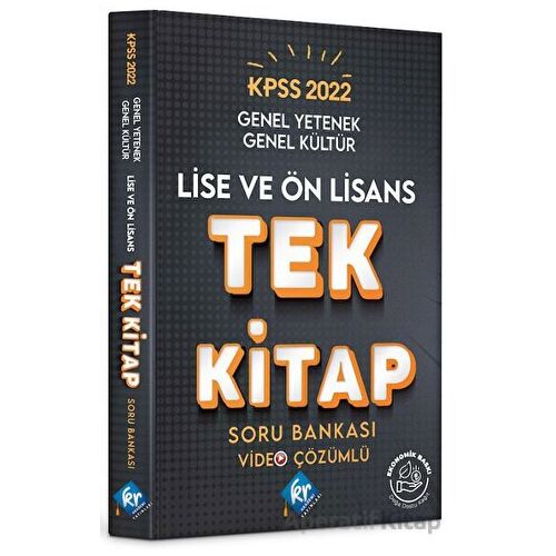 KR Akademi 2022 KPSS Lise Ön Lisans Genel Yetenek Genel Kültür Tek Kitap Soru Bankası Çözümlü