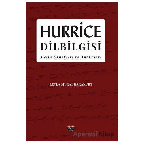 Hurrice Dilbilgisi - Leyla Murat Karakurt - Bilgin Kültür Sanat Yayınları