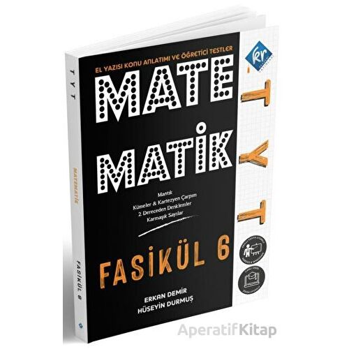 KR Akademi TYT Matematik El Yazısı Konu Anlatımlı 6. Fasikül