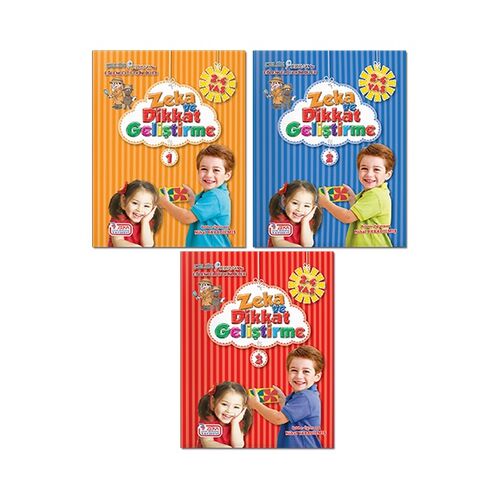 Yükselen Zeka 2-4 Yaş Zeka ve Dikkat Geliştirme Seti (3 Kitap Set)