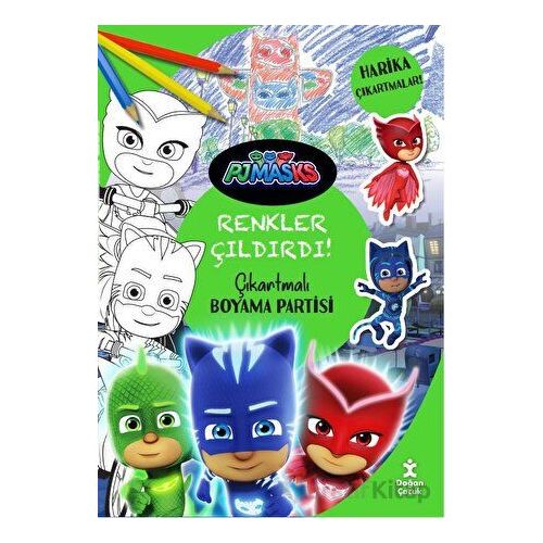 Pjmasks - Renkler Çıldırdı! Çıkartmalı Boyama Partisi - Kolektif - Doğan Çocuk