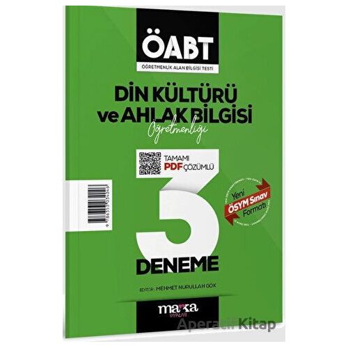 2024 ÖABT Din Kültürü ve Ahlak Bilgisi Öğretmenliği Tamamı Çözümlü 3 Deneme Marka Yayınları