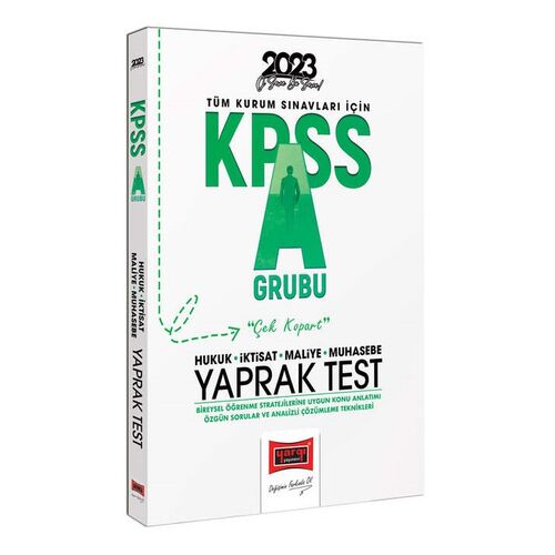 Yargı 2023 KPSS A Grubu Tüm Dersler Yaprak Test