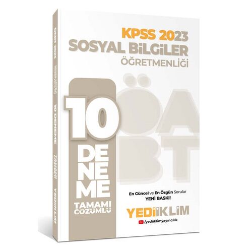 Yediiklim 2023 ÖABT Sosyal Bilgiler Öğretmenliği Tamamı Çözümlü 10 Deneme