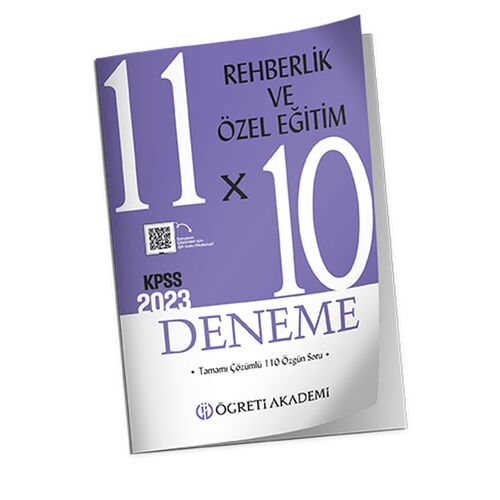 Öğreti Akademi 2023 KPSS Rehberlik ve Özel Eğitim 11 x 10 Deneme